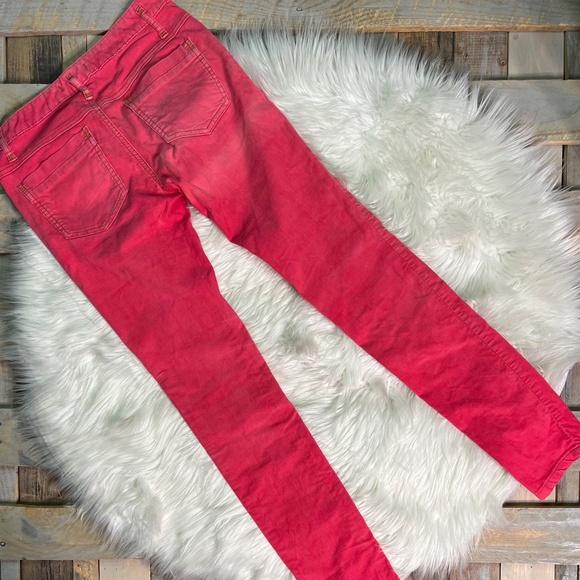VNTG ✵☽Free People☾✵ Low Rise Pink Corduroy Straight Leg Pants | 27 · Small · 4 - Picture 8 of 14